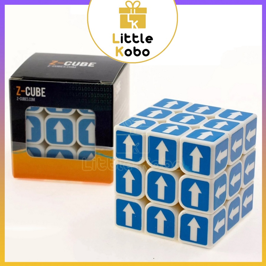 Rubik Biến Thể Shepherd Cube Rubic 3x3 Mũi Tên Xanh Trắng