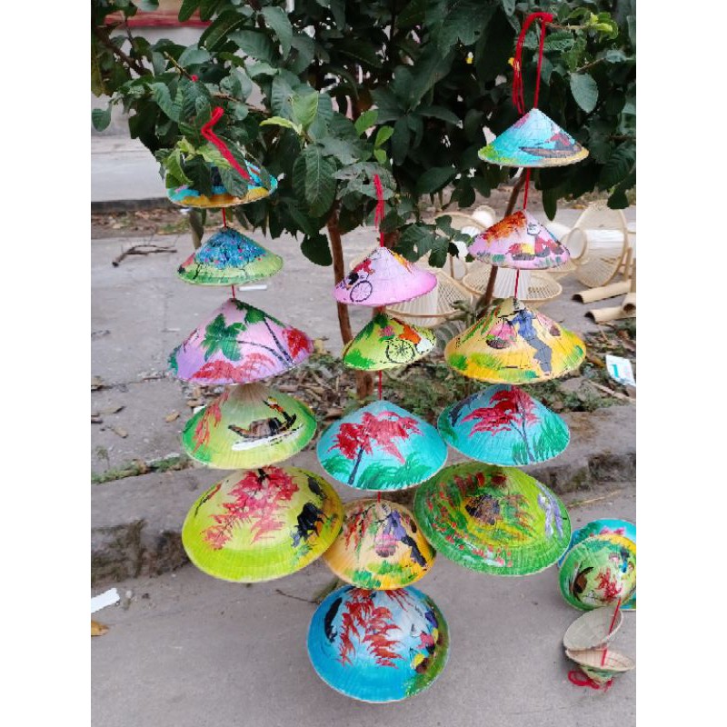 Dây nón lá vẽ trang trí