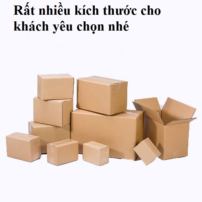 Hộp Carton Đóng Hàng Shopee [set 10 hộp ] Kích Thước Tùy Chọn Theo Yêu Cầu giá sỉ từ 890đ Hộp 3 Lớp Chắc Chắn màu nâu