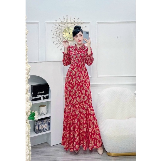 đầm tay dài đuôi cá