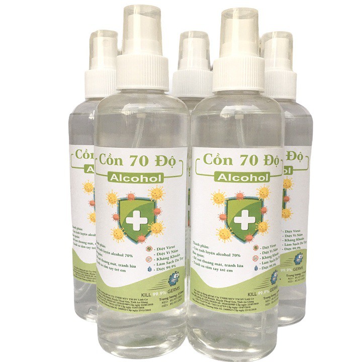 [Hỏa tốc - Q.8] {500ml} Cồn y tế 70 độ chuẩn dùng sát khuẩn, rửa tay