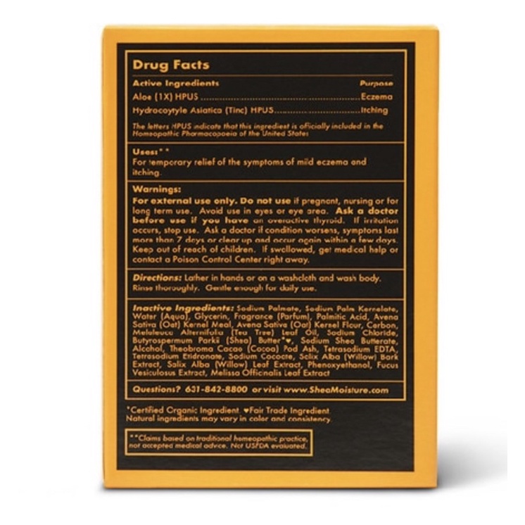 XÀ BÔNG G BLACK SOAP AFRICA SHEA MOISTURE ECZEMA THERAPY BAR SOAP 141