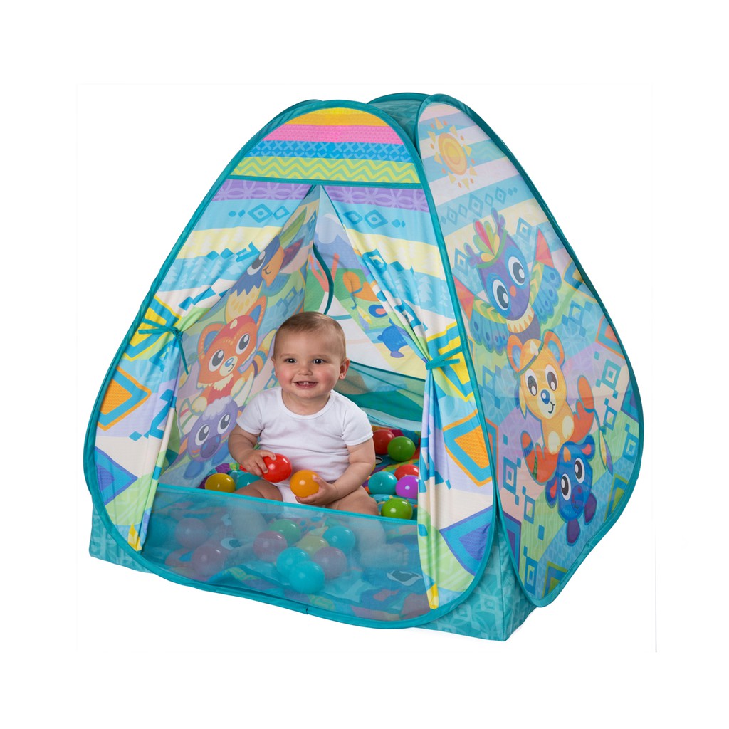 Lều banh có đồ chơi treo nôi Playgro Convert Me Teepee Ball Activity Gym, cho bé sơ sinh đến 24 tuổi