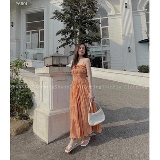 ĐẦM MAXI XỐP HAI DÂY
