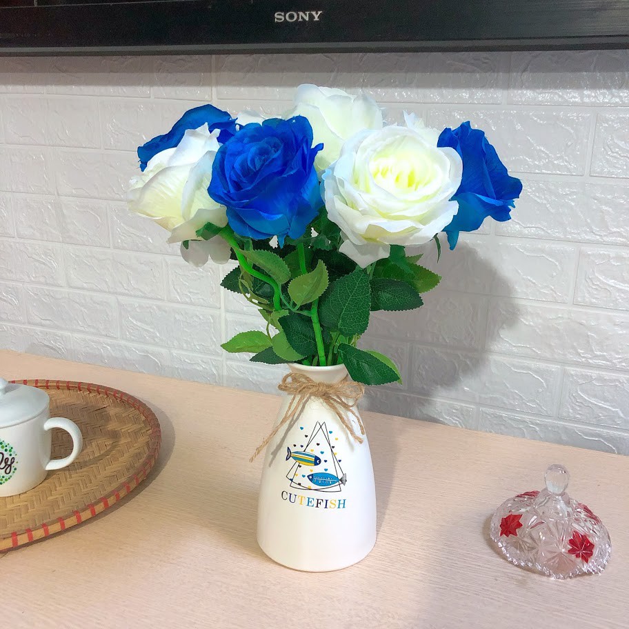 [Siêu Sale] Bình Sứ Cắm Hoa Hình Tròn sang trọng bằng sứ trắng cao cấp giá sỉ tốt nhất thị trường