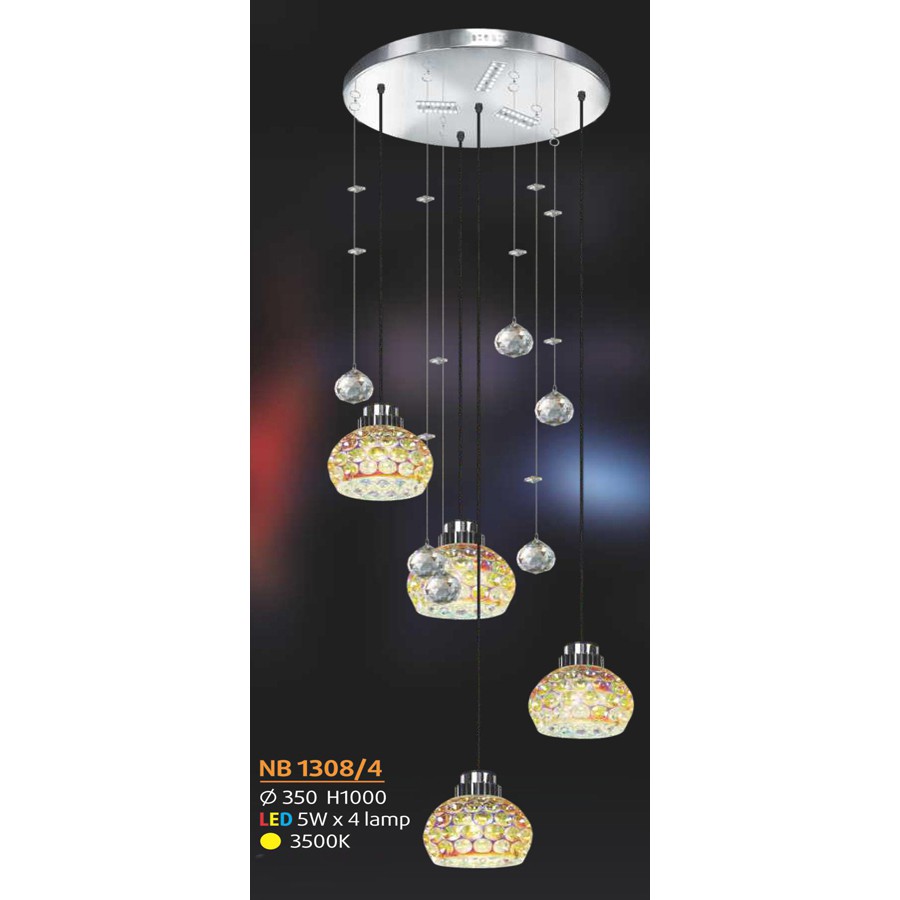 Đèn thả trần -treo tường trang trí kiểu hiện đại VKT-NB-1308/4 ( Tặng kèm bóng đèn chuyên dụng )