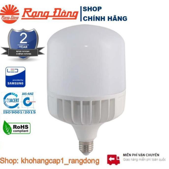 Bóng đèn LED BULB Trụ 60W Rạng Đông - SAMSUNG ChipLED  -Bảo hành Chính hãng