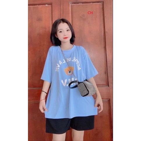 [MÃ UTNA69689 GIẢM 3000 ĐƠN 99K]Set bộ Thun GẤU Unisex❤Gồm ÁO PHÔNG+QUẦN ShorT♥️Chất cotton mịn