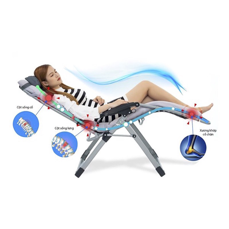 Ghế Thư Giãn Hapo Cao Cấp Khung Thép Chắc Chắn Vải Lưới Thoáng Khí, Ghế Gấp Gọn Văn Phòng Đọc Sách Nghỉ Ngơi Tiện Lợi