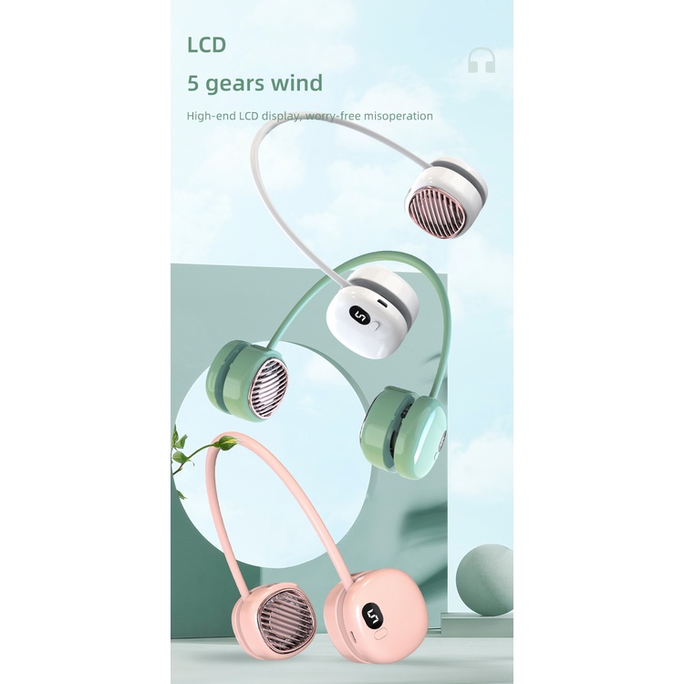 Quạt đeo cổ KAIMEIDI cổng sạc USB thiết kế tiện lợi dễ sử dụng