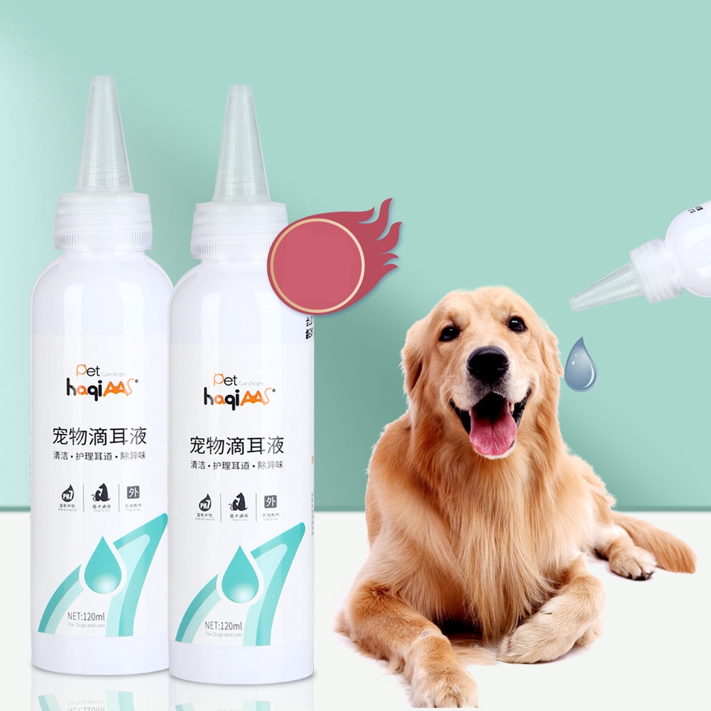 Nước Vệ Sinh, Khử Mùi Tai Cho Chó Mèo 120ml RT8202 MIAOCAT