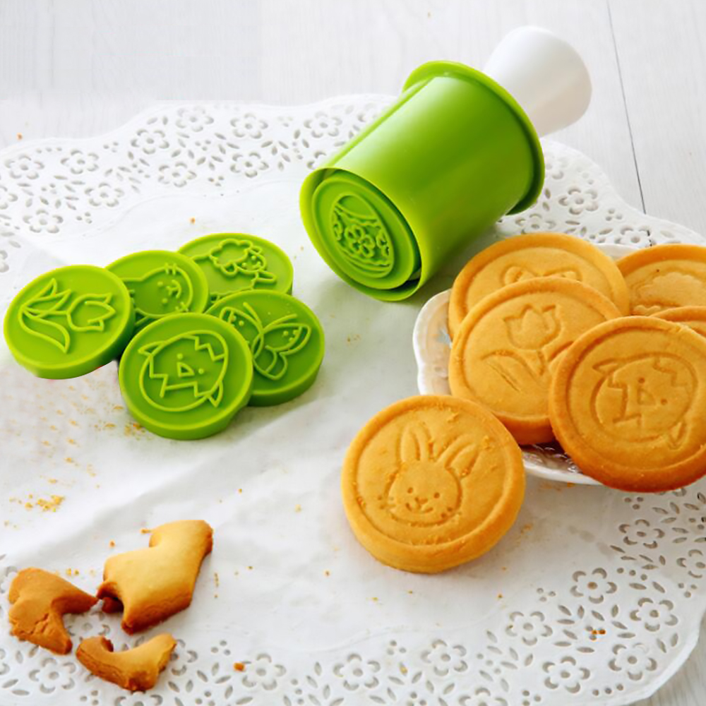 Set 6 Khuôn Đóng Dấu ANAEAT Tạo Hình Dễ Thương Trang Trí Làm Bánh Cookie