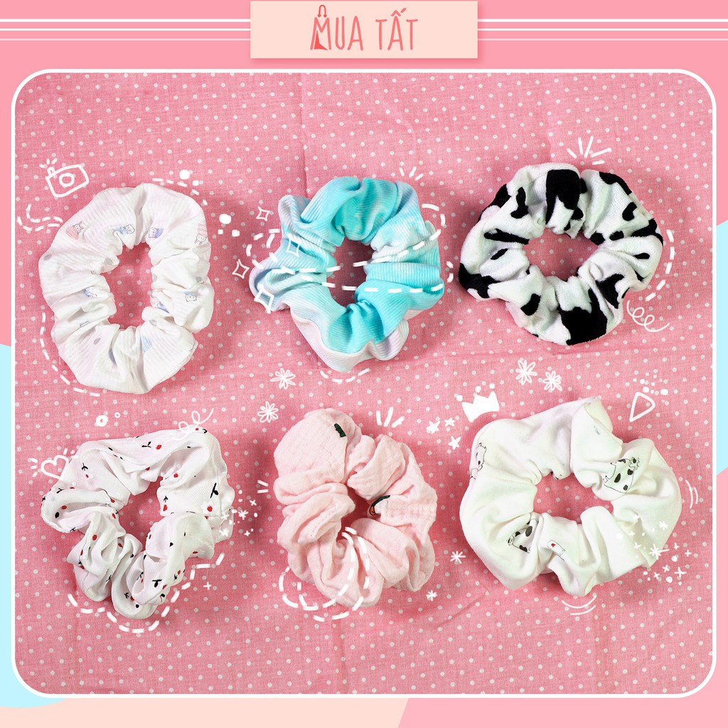 Cột tóc scrunchies nhiều mẫu Mua Tất (muatatshop)