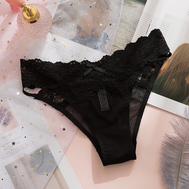 Quần Lót Lọt Khe - Quần Lót Nữ Ren Sexy Lọt Khe Cao Cấp Quyến Rũ Thiết Kế Mềm Mại Thoáng Mát DAN STORE MÃ C18