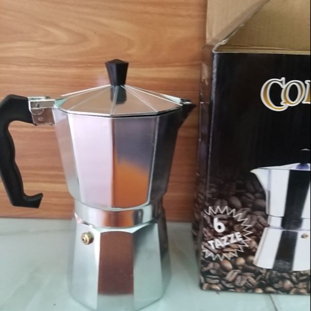 Bình pha cà phe áp suất moka pot kiểu ý. Pha espreso ngon tiện lợi loại lớn