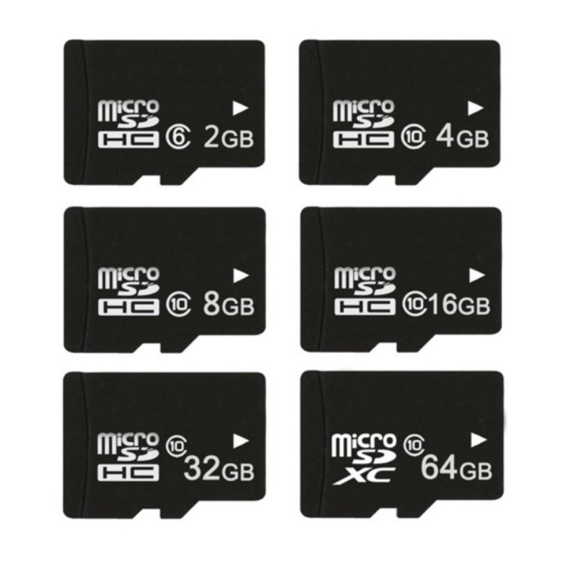  Thẻ nhớ MicroSD Class 10 Tốc độ cao (Đen) 2GB/4GB/8GB/16GB/32GB/64GB 