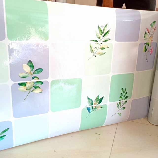 Decal dán bếp tráng nhôm cách nhiệt nhánh cây xanh khổ 60cm