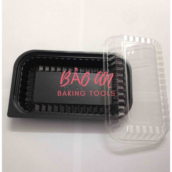 Hộp nhựa chữ nhật đựng bánh/thực phẩm (set 10)