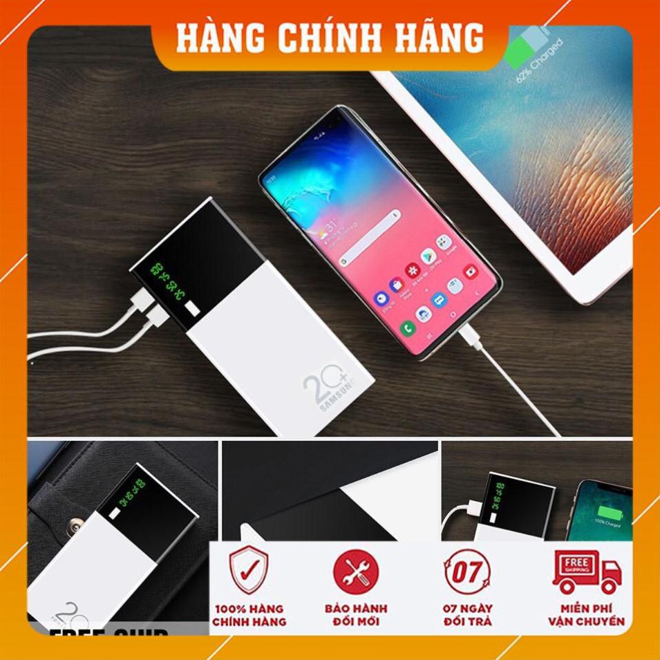 [FREESHIP TOÀN QUỐC] Sạc dự phòng 30000 mAh 2 cổng USB Sạc nhanh,màu trắng nhỏ gọn tiện lợi