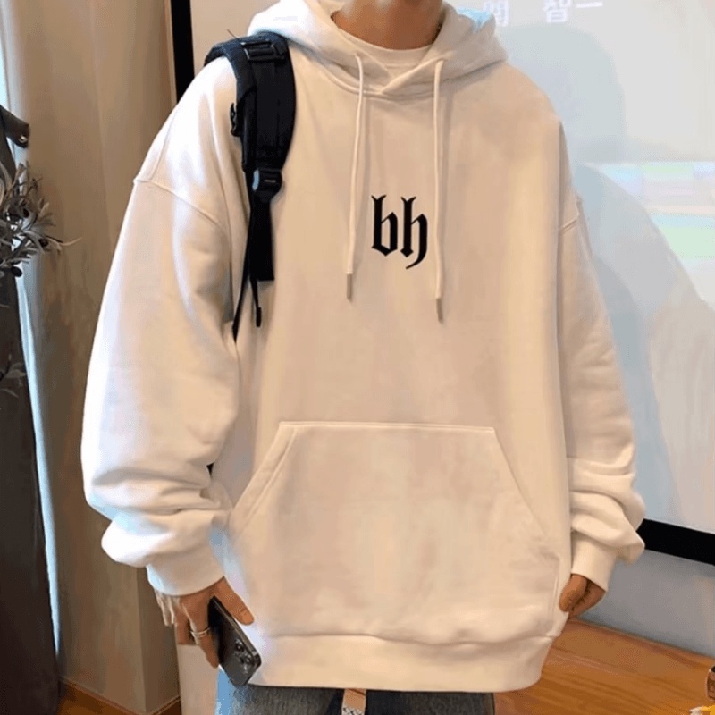 Áo Hoodie Dáng Rộng Cỡ Lớn In Chữ Thời Trang Hàn Quốc Chất Lượng Cao Cho Nam Size M-5XL