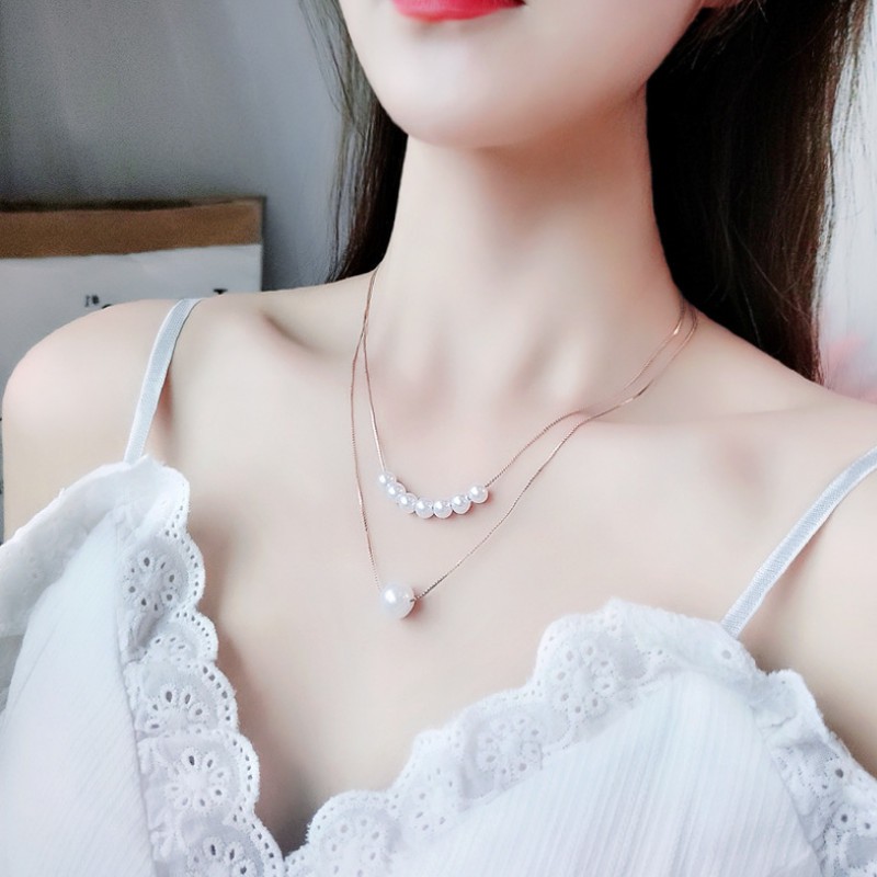 Dây Chuyền 2 Tầng Titan Ko Đen TT 3740