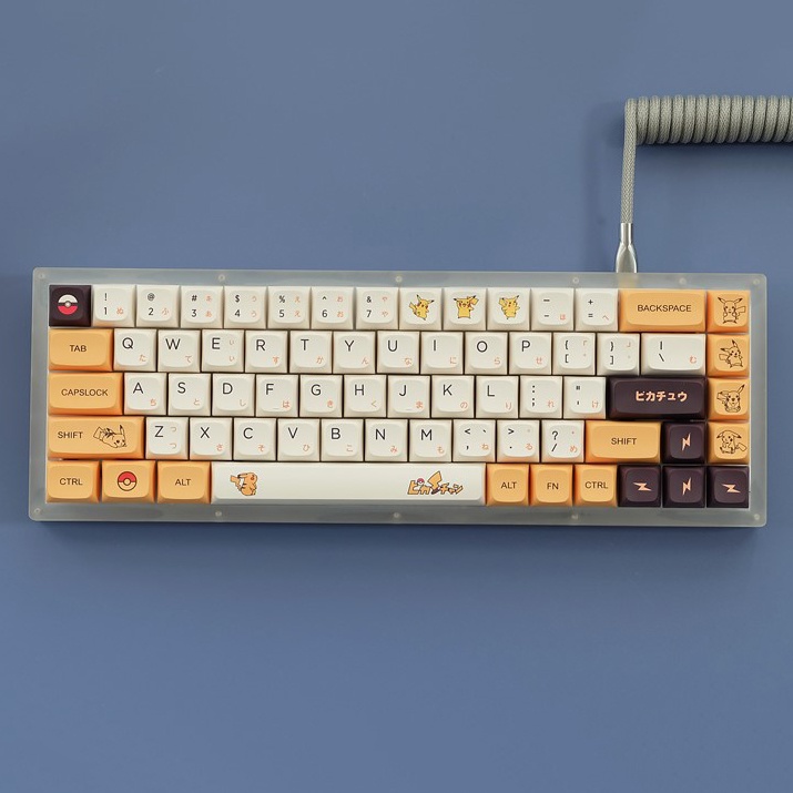 Bàn phím cơ keycap Pikachu QX1 Profile 139 phím PBT Dyesub - cho bàn phím cơ Filco, Leopold, IKBC, Edra