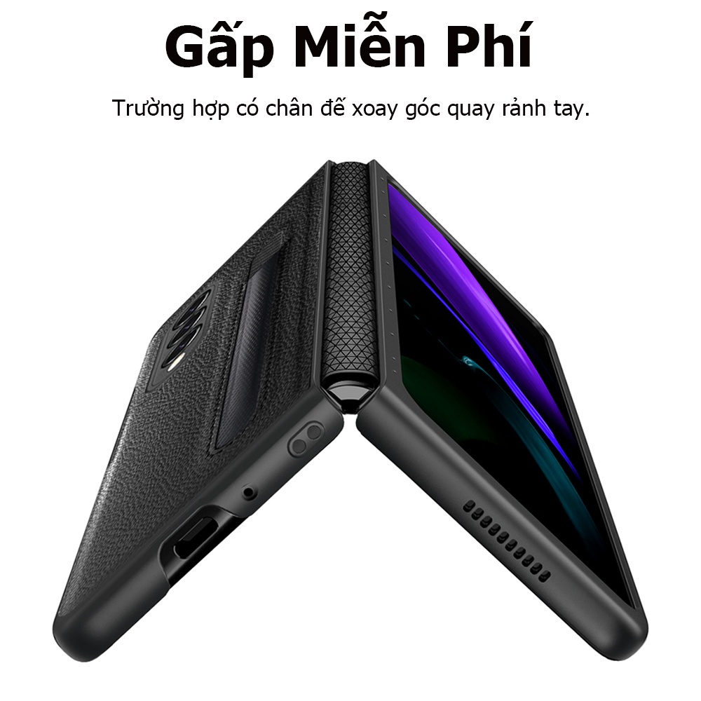 Miimall Bao Da Điện Fold 3,Ốp Lưng Z Fold 3,Thoại Cao Cấp Bảo Vệ Toàn Diện Cho Samsung Galaxy Z Fold3 Case Cover with S Pen Holder