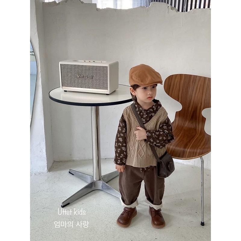 ÁO GILE LEN GÂN CHO BÉ GÁI VÀ BÉ TRAI PHONG CÁCH HÀN QUỐC RẤT ĐẸP FORM CHUẨN