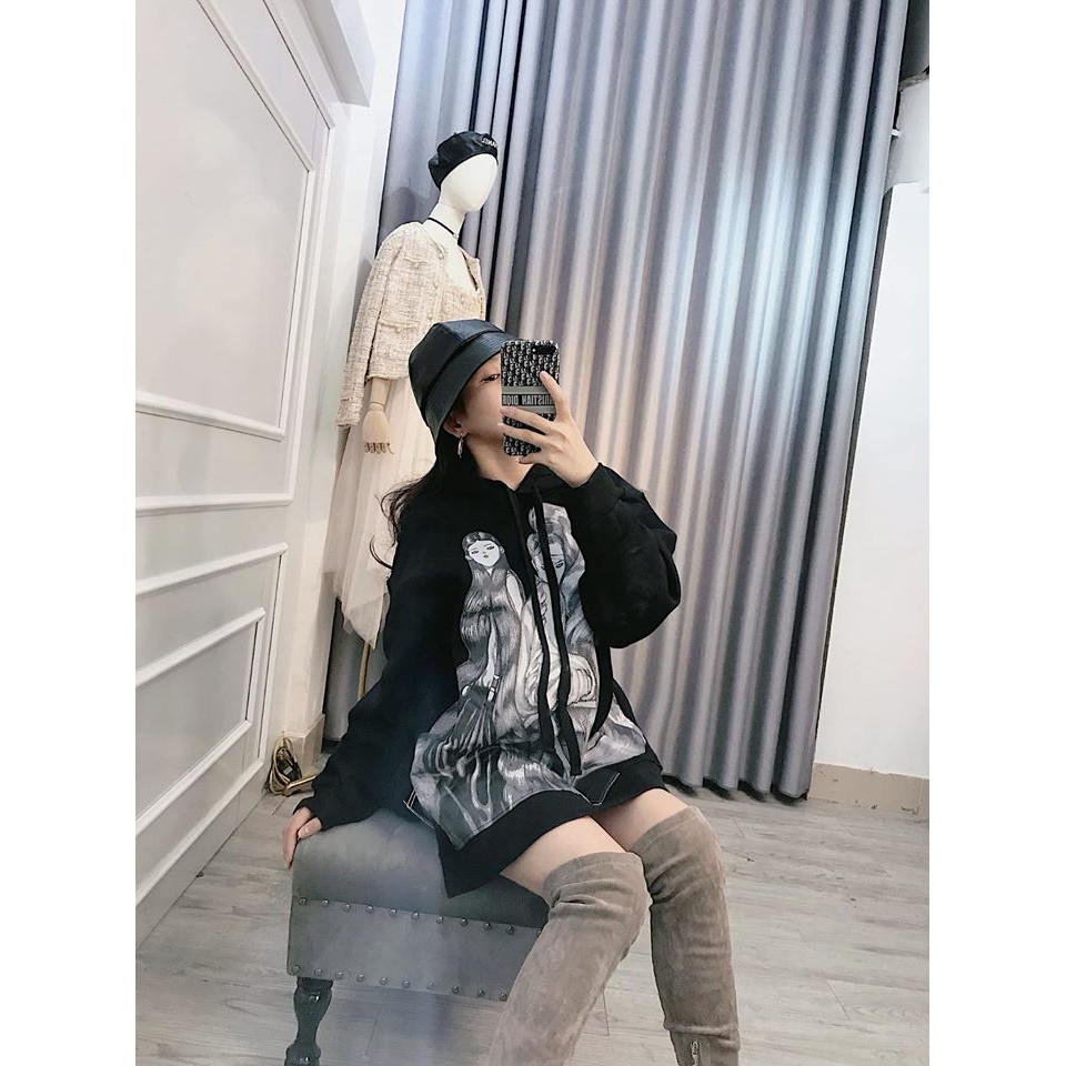 Hoddie nỉ hình cô gái