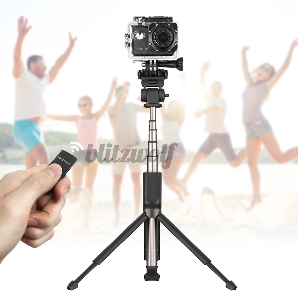 Gậy Chụp Ảnh Selfie Bltzwolf Bw-Bs5 4 Trong 1 Kết Nối Bluetooth 810mm Có Nút Bấm Từ Xa | BigBuy360 - bigbuy360.vn