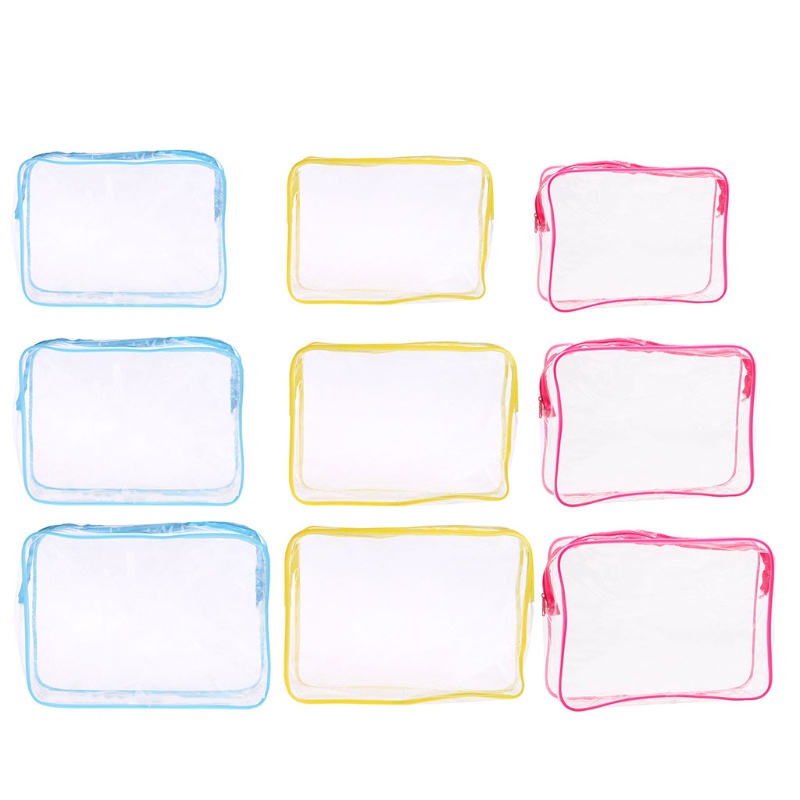 Túi Đựng Mỹ Phẩm Bằng PVC Trong Suốt Chống Thấm Nước Tiện Dụng Mang Theo Du Lịch