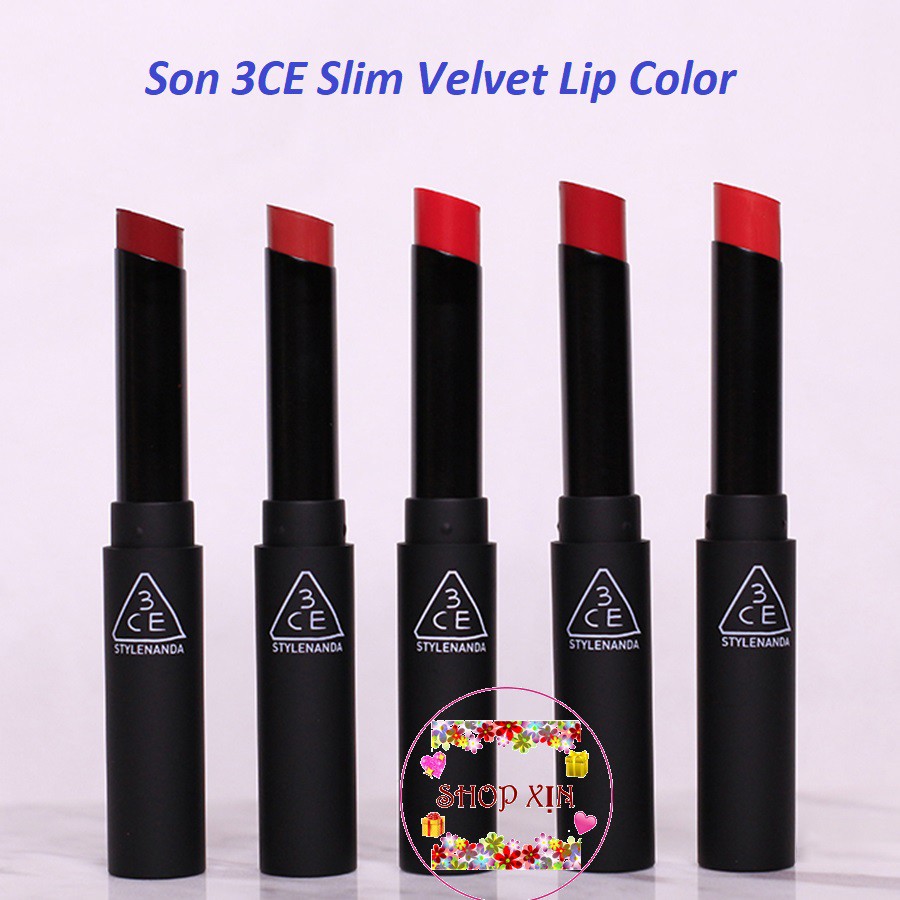 SON 3CE Slim Velvet Lip Color (Son Lì, Lâu Phai, chuẩn 100% Hàn Quốc)