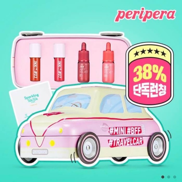 Set son mini peripera travel cả (sale new 100%)