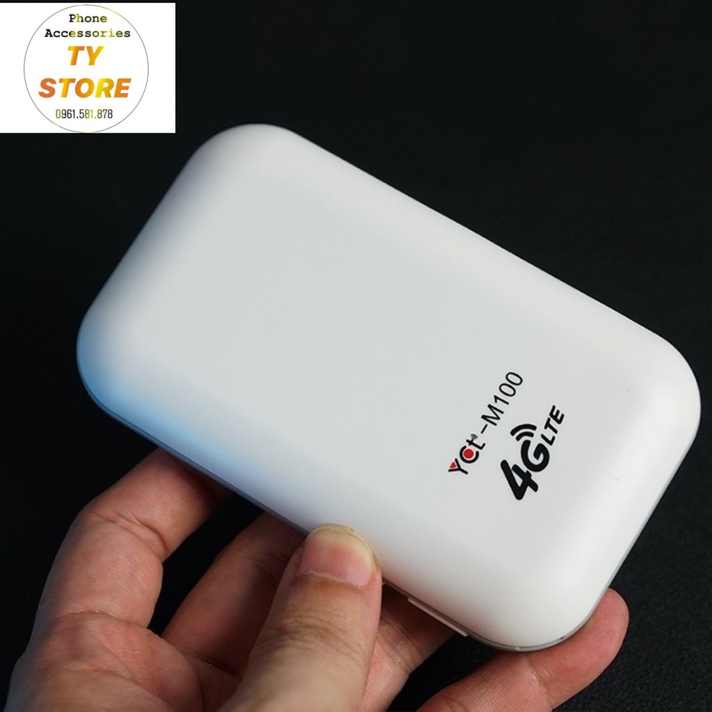 Bộ phát wifi di dộng từ sim 4G LTE M100 Bộ phát wifi 4G có màn hình LCD Pin 2400 Mah - Hỗ trợ vừa sử dụng vừa sạc