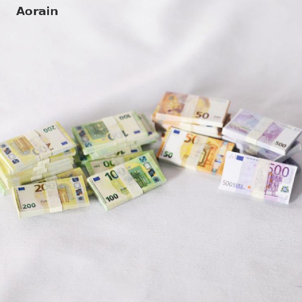 Set 200 Tờ Tiền Giấy 1 / 12 Dùng Trang Trí Nhà Búp Bê