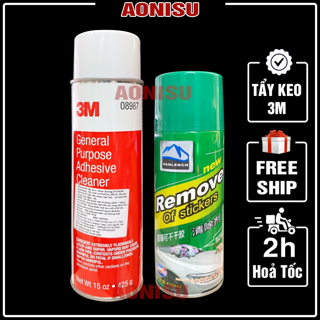 Chai Xịt Tẩy Keo Đa Năng 3M / REMOVE - Xịt Tẩy Keo Dính Nhanh Chống , Chai Xịt Tẩy Keo Băng Dính AONISU