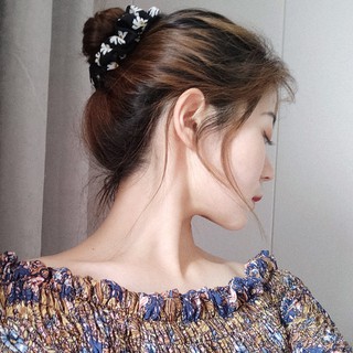 INS Cúc Scrunchies Dây Buộc Tóc Hoa