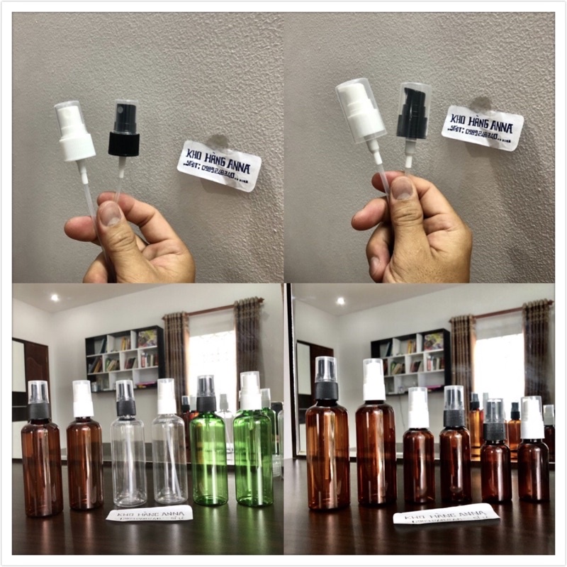 Combo 50 đầu xịt sương / xịt giọt / vòi nhấn nhỏ giọt phi 20 - Set 50 nắp xịt nước phi 20 dùng chai 30ml/ 50ml/ 100ml
