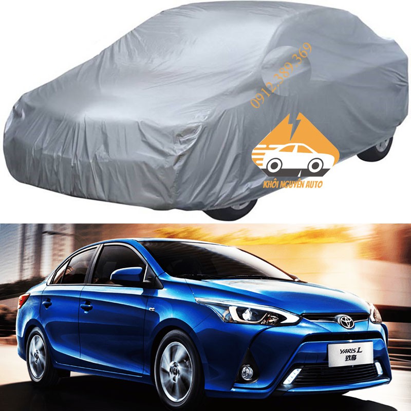 Bạt Phủ xe Ô Tô Yaris Sedan 5 Chỗ Vải Dù OXFORD Siêu Bền, Bạt Trùm Xe Hơi Chống Nắng Mưa Bảo Vệ Xe