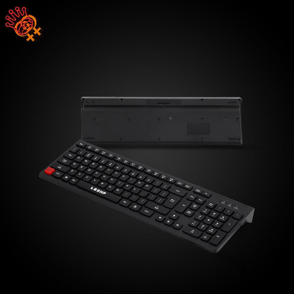 ✌Leshp Ultra-Thin Chocolate Wired Keyboard Desktop Office Home Games Slim Mute