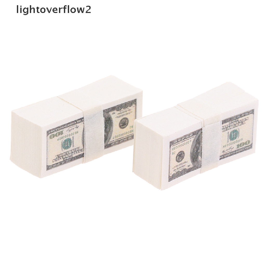 Bộ 100 tờ tiền đô la mini tỉ lệ 1: 12 cho nhà búp bê