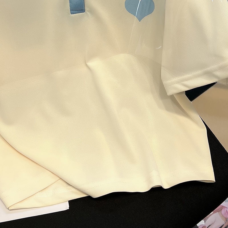 Áo polo Tay Ngắn Cổ polo Màu Sắc Tương Phản Dành Cho Nữ