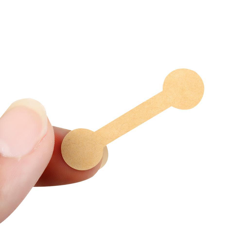 Set 500 Thẻ Giấy Tròn Màu Trắng / Nâu Treo Vòng Tay Trang Sức