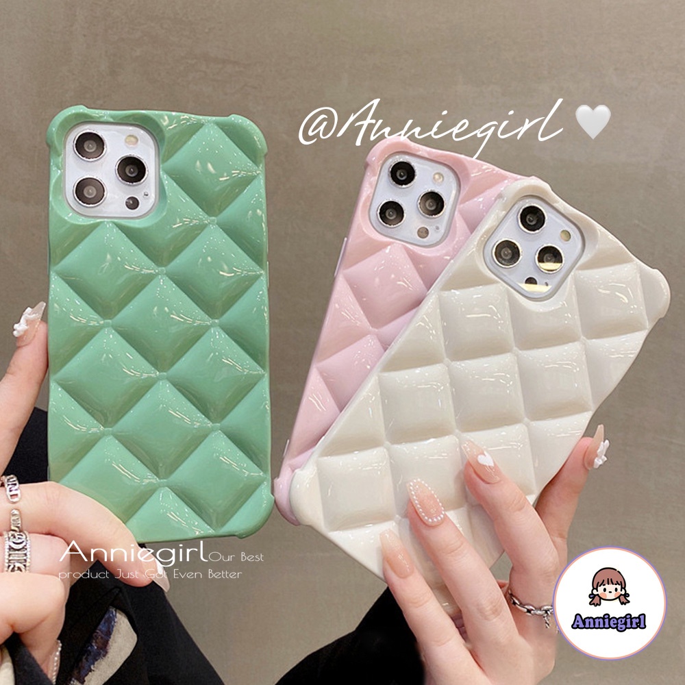 Ốp Điện Thoại Tpu Mềm Trong Suốt Họa Tiết Khối Kim Cương Chống Sốc Cho Iphone 12 11 Pro Max X Xs Max Xr 8 7 Plus