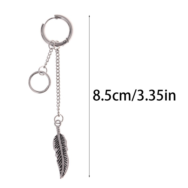 Khuyên tai dài họa tiết hình chiếc lá thời trang