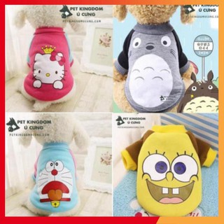 10 áo chó mèo nỉ cartoon hsd12