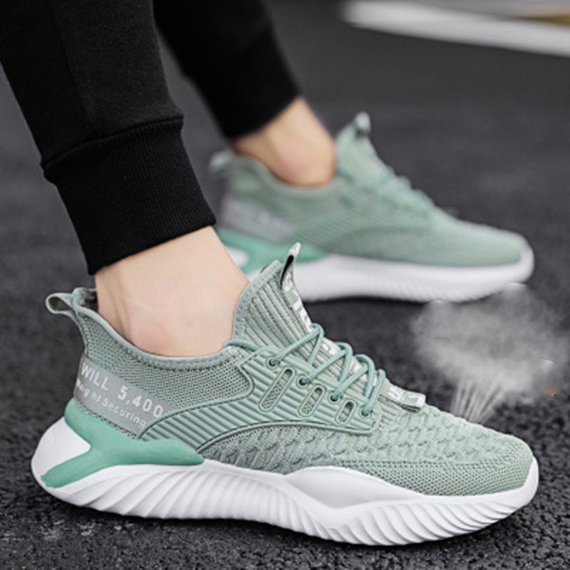 Giày Thể Thao Nam, Giày Sneaker Nam Đế Cao 5cm, Vải Sợi Dệt Thoáng Khí
