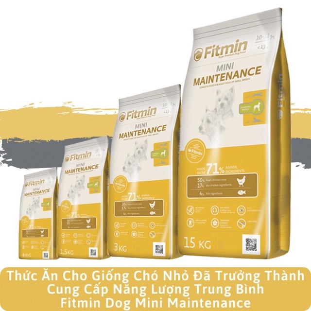 Thức Ăn Hạt Fitmin Mini Maintenance 1,5Kg