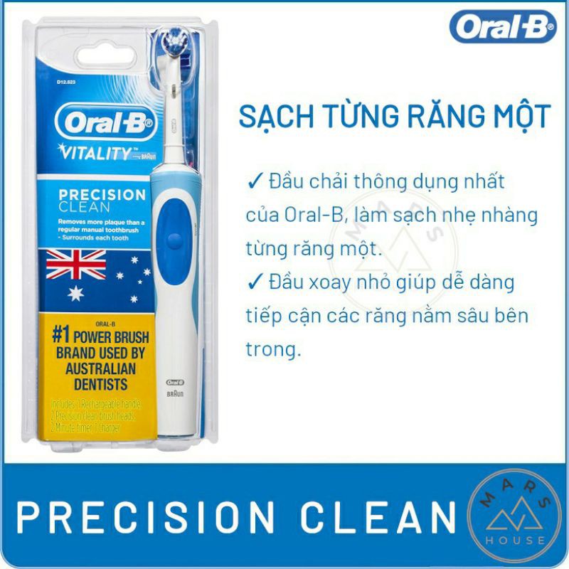 Bàn chải điện Oral-B Vitality Nội địa Úc - dành cho mọi loại đầu