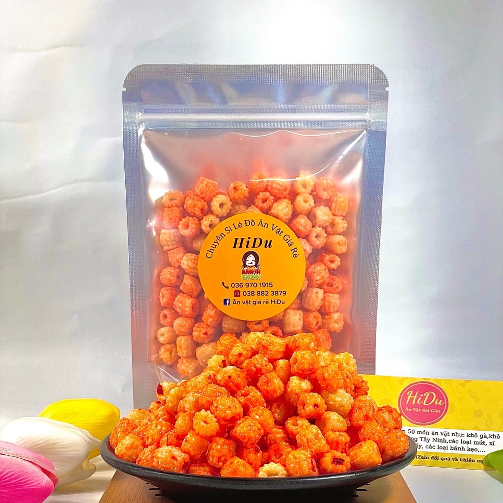 Nui sấy giòn HiDu 100gr cay tẩm vị loại ngon